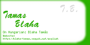 tamas blaha business card
